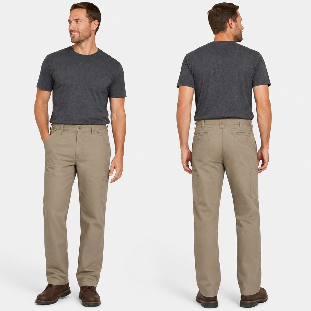 Red Kap PX62KH9 Khaki Work Pants Mens 32x37 Unhemmed - Customizable